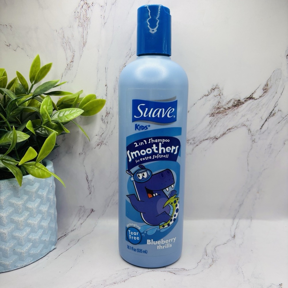 Suave For Kids 2-in-1 Shampoo Smoothers  Blueberry Thrills Detangling 18.1 fl.oz